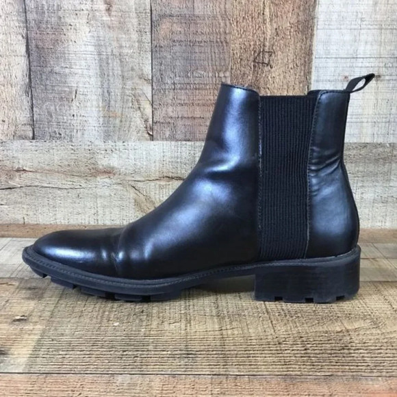 Zara Black Chelsea Boots Womens 37 Slip On Ankle‎ Booties - Picture 3 of 10